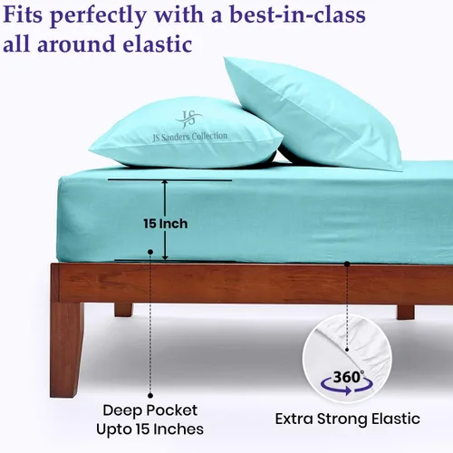 Vista 5 de CASA LINEN Alaskan King - Juego de sábanas de 4 piezas de 1000 hilos, juego de sábanas de lujo más suave de hasta 15 pulgadas de profundidad, 100%