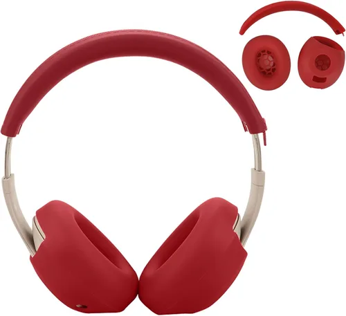 Vista 9 de Adhiper Fundas de silicona para los oídos para auriculares inalámbricos Beats Studio Pro, accesorios mejorados para auriculares Studio Pro con Beige