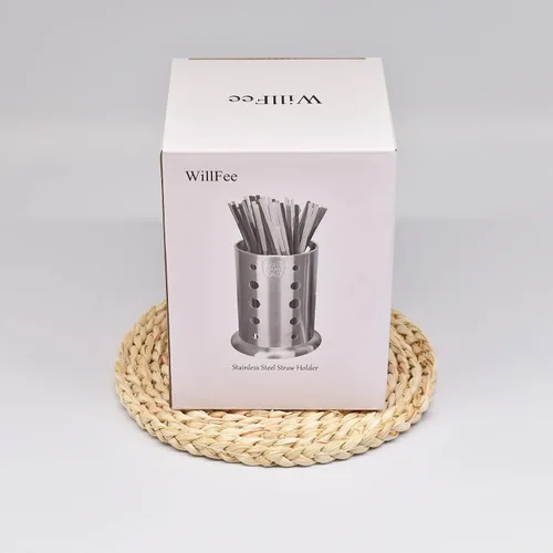 Vista 6 de Soporte de paja de acero inoxidable 304, dispensador de paja en la encimera, organizador de cocina para utensilios, cubiertos, gadgets, cucharas