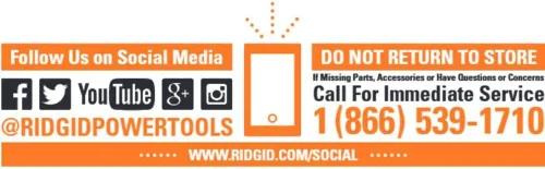Vista 9 de RIDGID Sierra de corte abrasiva de 15 AMP de 14 pulgadas R41422 Not eligible for the Lifetime Service Agreement