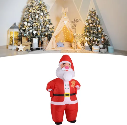 Vista 2 de Disfraz de Navidad explosivo, costuras reforzadas, inflable, reutilizable, para fiestas