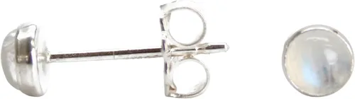 Vista 63 de Aretes de tuerca con piedras preciosas para mujeres y niñas, bisel redondo de 0.157 in de plata esterlina 925