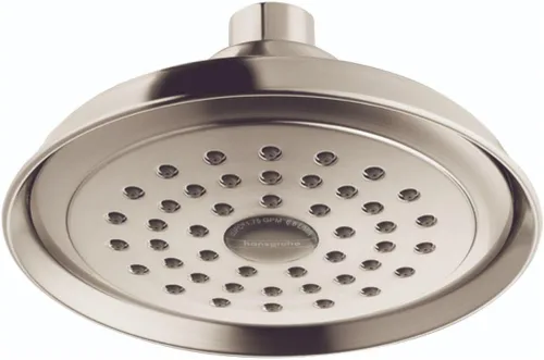 Vista 2 de hansgrohe Joleena 04780000 - Cabezal de ducha de transición de 6 pulgadas, 1 pulverizador completo con QuickClean en cromo, 04780000 Cromado