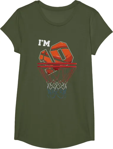 Vista 103 de Camiseta de regalo de cumpleaños con red de baloncesto de 10 años, Negro