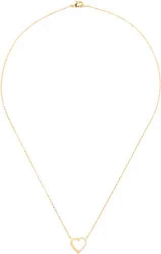Vista 3 de RIAH FASHION Delicado collar romántico con dije mínimo, delicado corazón de cadena, mensaje de amor, novia, regalo de joyería para el día