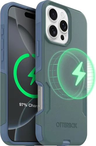 Vista 7 de OtterBox Funda para iPhone 16 Commuter Series - Jeans azul bebé, funda delgada y protectora para iPhone, de doble capa, absorción de impactos