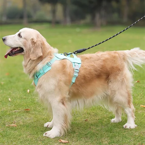 Vista 3 de Reflective Dog Harness Pet Chest Strap Large Dog Vest Harness for Outdoor Activity Walking Training with Adjustable Belt