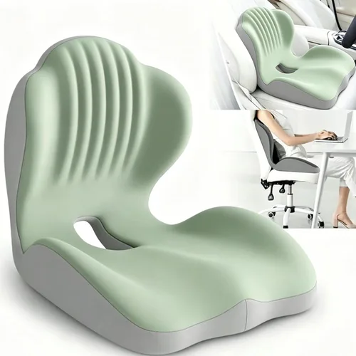 Vista 11 de Cojín ergonómico de espuma viscoelástica, cojín de asiento con soporte lumbar integrado, espuma viscoelástica antideslizante con diseño integrado
