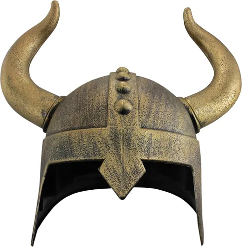 Vista 3 de Accesorio de disfraz Barbarian Warrior Casco con cuernos bronce talla única