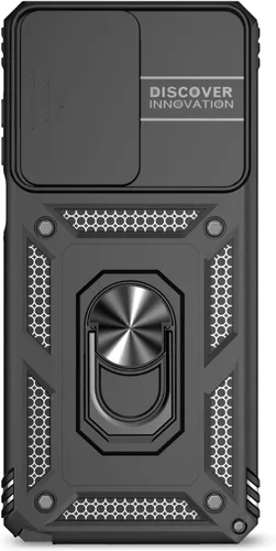 Vista 9 de SunStory Funda para teléfono Motorola Moto G Stylus 5G 2023 con protector de pantalla HD y cubierta deslizante para la cámara y patas de apoyo, Negro