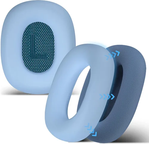 Vista 10 de Funda compatible con almohadillas para auriculares AirPods Max, protector de silicona para auriculares, accesorios para auriculares AirPod Max