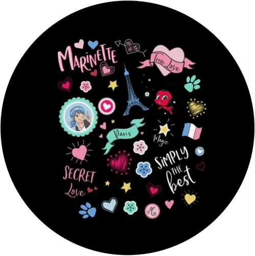 Vista 3 de Miraculous PopSockets de Mariquita Encantadora París Marinette Secret Love PopSockets intercambiables PopGrip