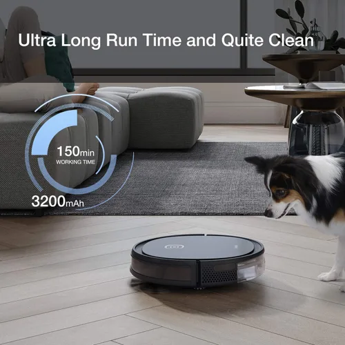 Vista 4 de ECOVACS DEEBOT OZMO U2 Pro Robot aspirador 2 en 1 aspiradora y trapeador, cepillo sin enredos, ideal para pelo de mascotas, zonas prohibidas, tiempo
