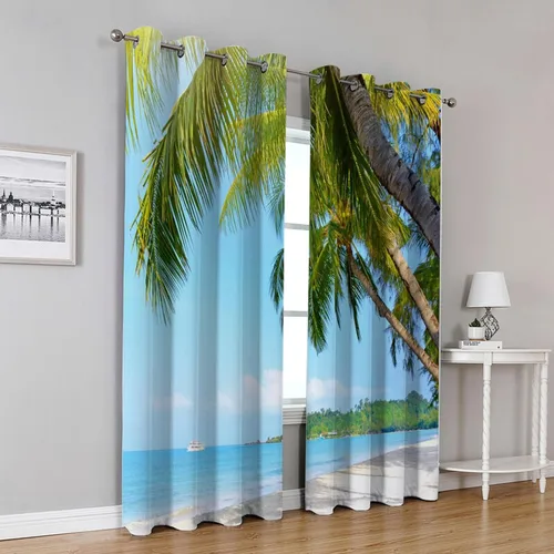Vista 2 de Cortinas opacas personalizadas, juego de 2 paneles/aislamiento térmico para oscurecer la habitación, cortinas de dormitorio para añadir fotos, Ojal