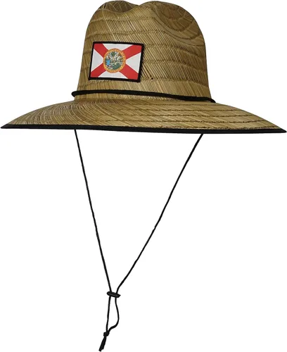 Vista 3 de Hook & Tackle Florida Salvavidas Pesca Stretch Fit Sombrero de paja