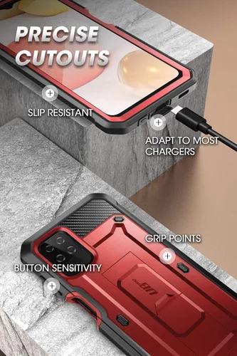 Vista 6 de SUPCASE Unicorn Beetle Pro Series - Funda para Samsung Galaxy A12 (versión 2020), funda resistente de cuerpo completo con protector de pantalla