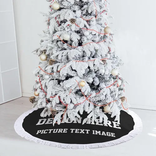 Vista 4 de Decoraciones navideñas, falda de árbol personalizada para Navidad, Pascua, primavera patriótica verano falda de árbol mexicano, regalos