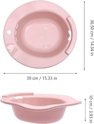Vista 3 de Bidé portátil Sitz 1Pc Sitz Bath para inodoro para cuidado posparto Baño de asiento Cuenca de cuidado posoperatorio para mujeres embarazadas