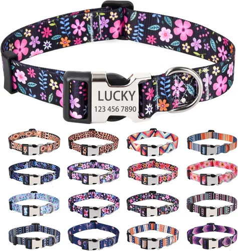 Vista 5 de Collar de perro personalizado con la bandera estadounidense, collar patriótico para perro del 4 de julio, collares temáticos para perros para el Día