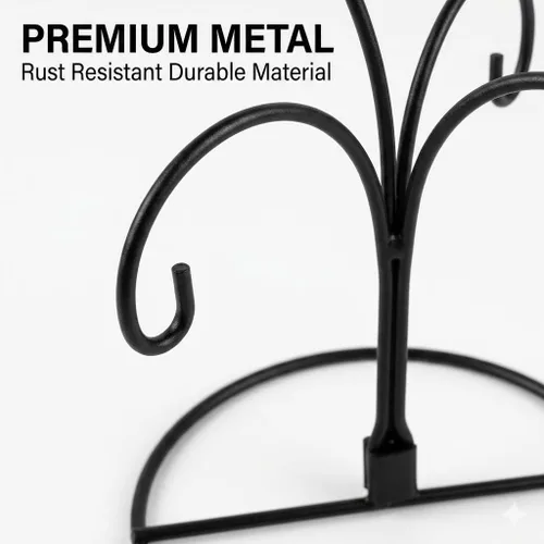 Vista 7 de HOHIYA Soporte de exhibición de adornos de 12 pulgadas, paquete de 2 soportes de metal de 4 brazos para decoraciones de Navidad, adornos colgantes