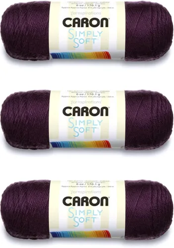 Vista 15 de Caron Simply Soft Paints Hilo (4) Grosor Mediano Worsted 100% Acrílico - 5oz - Oceana - Lavado y Secado a Máquina