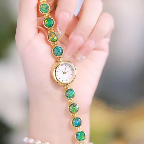 Vista 3 de ADSBIAOYE Reloj de pulsera de lujo con diamantes de cristal para mujer, resistente al agua