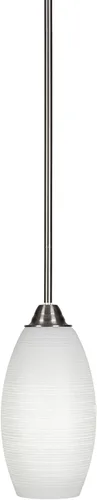 Vista 295 de Toltec Lighting Paramount - Mini colgante de 1 luz en acabado negro mate con cristal de arte perla de 7 pulgadas y estilo negro