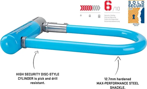 Vista 7 de Kryptonite Kryptolok Mini-7 - Cerradura en U para bicicleta, resistente antirrobo, grillete de 0.47 pulgadas con soporte de montaje y llaves