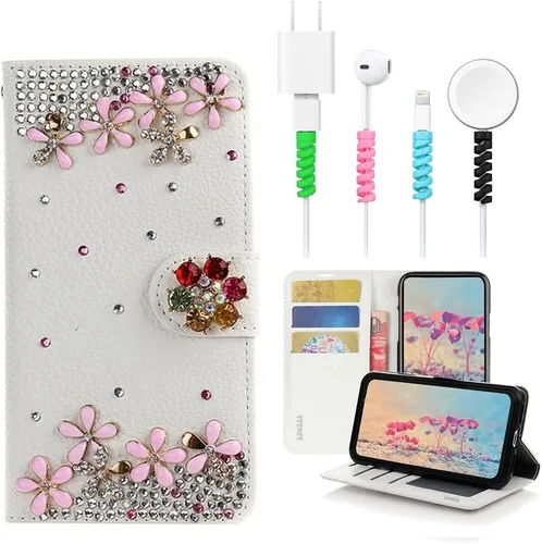 Vista 8 de Bling SSBLDwCPSeries-16 - Funda de piel con tapa y protector de cable, diseño 3D