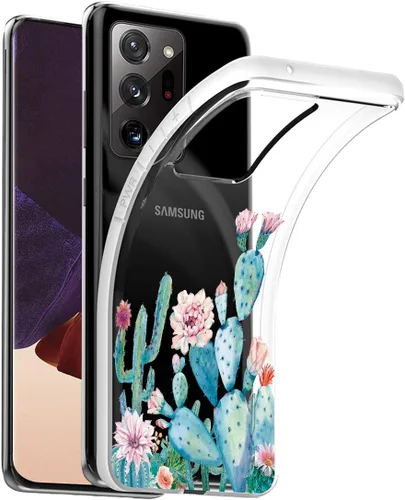 Vista 2 de Funda para Galaxy Note 20 Ultra, Note 20 Ultra para niñas y mujeres, a prueba de golpes, transparente, suave, flexible, TPU delgada, funda