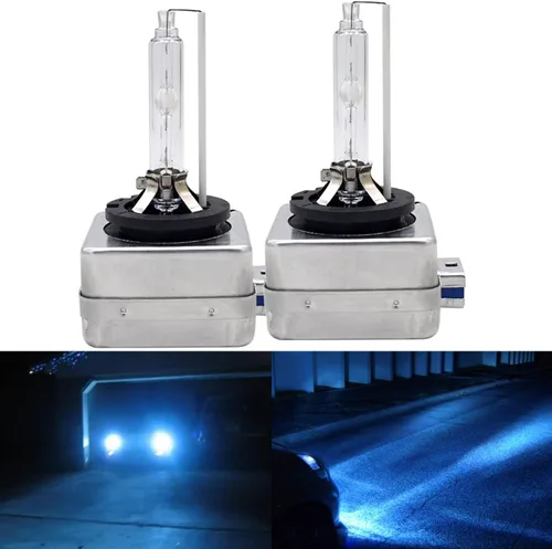 Vista 2 de Bombillas HID D1S D1R de 35 W súper brillantes de fábrica de xenón para faros delanteros 66140, reemplazo directo Plug-N-Play, 10000 K, azul 10000K