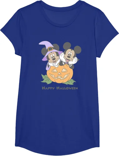 Vista 20 de Disney Mickey and Friends Halloween Pumpkin Mickey & Minnie Camiseta Blanco