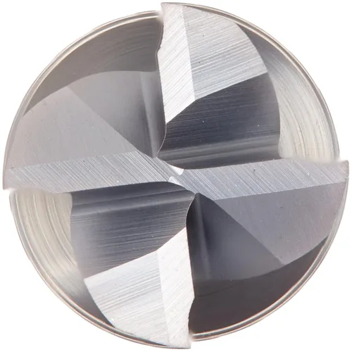 Vista 3 de Kodiak Cutting Tools KCT166582 USA Made Solid Carburo End Mill, AlTiN recubierto, 4 flautas, 3/8" diámetro, 3/8" Shank, 1" longitud de corte, 2-1/2