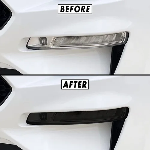 Vista 7 de SlickMod Vinilo precortado de humo claro al 35% de la marca para faros delanteros y faros Ford Mustang 2018-2021