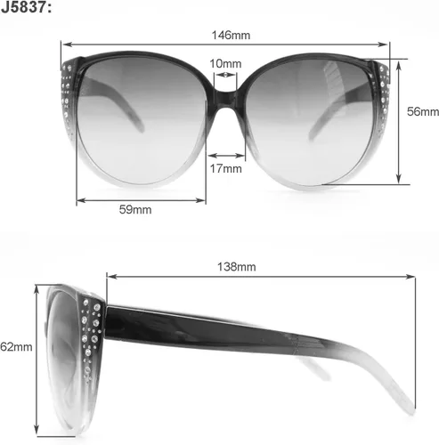 Vista 9 de Jessica Simpson Gafas de sol retro con ojo de gato J5012 para mujer con protección Uv400