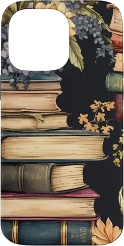 Vista 21 de Funda para iPhone 16 Vintage Floral Book Lover