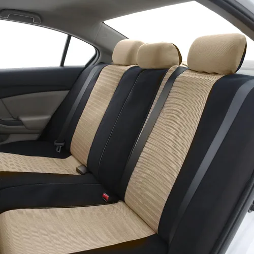 Vista 3 de FH Group Juego combinado: Trendy Elegance 3D Air Mesh Juego completo de fundas de asiento de coche, bolsa de aire y listo para dividir