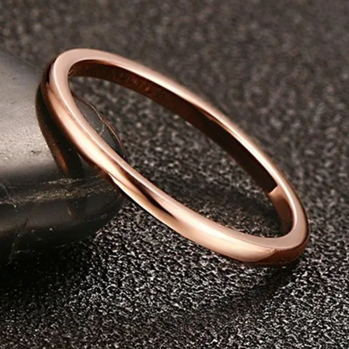 Vista 3 de Anillo de boda de acero inoxidable de 0.06 pulgadas, clásico, liso, apilable