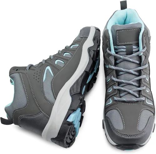 Vista 5 de JABASIC Womens Mid Hiking Boots Lightweight Outdoor Trekking Shoes