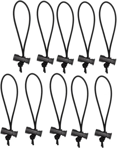 Vista 14 de Foto & Tech Correas elásticas multifunción extragruesas y organizador, correa de cable ajustable con botón, antienredos reutilizable, gestión