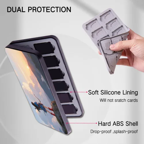 Vista 33 de PERFECTSIGHT Switch Game Case Compatible with Nintendo Switch Game Holder for Switch OLED/ Lite Game Card Case Cartridge with 24 Slots Game Card