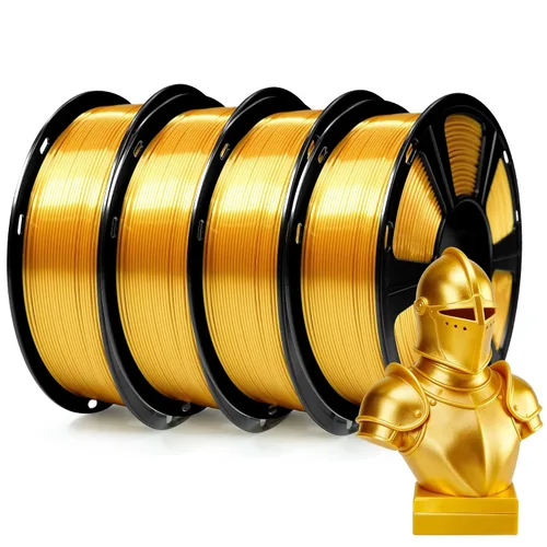 Vista 40 de GEEETECH Filamento PLA de color dorado sedoso de 0.069 libras, filamento de seda brillante para impresora 3D, carrete de 2.2 libras, precisión