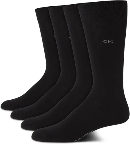 Vista 11 de Calvin Klein Calcetines de vestir para hombre - Calcetines de mezcla de algodón: patrones y sólidos (paquete de 4)