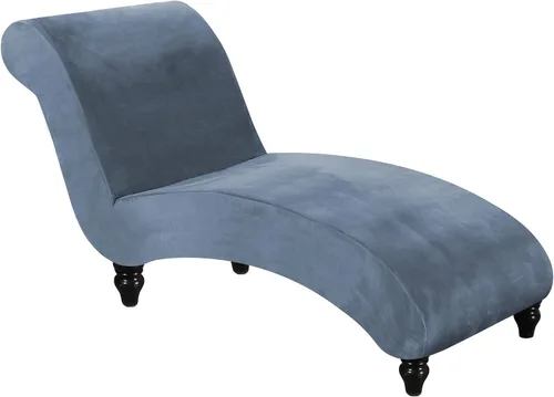 Vista 19 de FantasDecor Fundas de terciopelo de lujo para sala de estar, funda elástica para tumbona, ultra suave, lavable a máquina, color negro