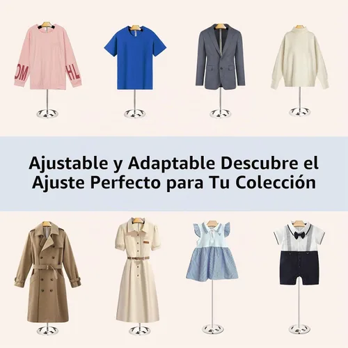 Vista 6 de Soporte para exhibición de camisas con altura ajustable de 20 a 36 pulgadas, torso de maniquí con acolchado de espuma, soporte premium