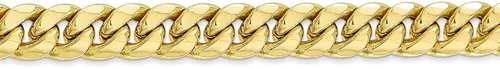 Vista 3 de Collar de cadena cubana Miami de oro amarillo sólido de 10 quilates con cierre de mosquetón seguro Oro