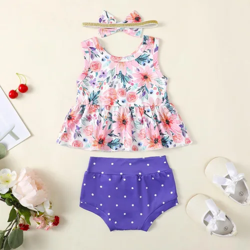 Vista 6 de Mioglrie Baby Girl Clothes Summer Girl Short Set Newborn Infant Girl Outfit Toddler Girl Clothing