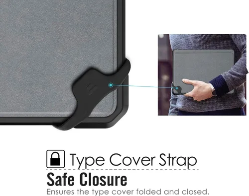Vista 5 de MoKo Funda compatible con Microsoft Surface Go 4 / Surface Go 3 / Surface Go 2 / Surface Go Funda protectora todo en uno con soporte para bolígrafo
