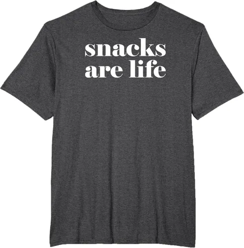 Vista 17 de Snacks Are Life - Camiseta divertida para amantes de los aperitivos, Negro