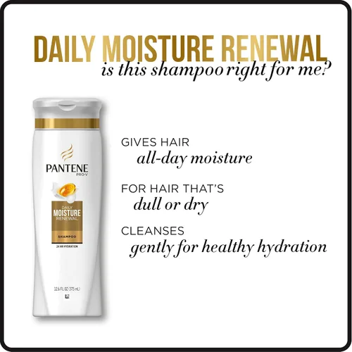 Vista 7 de Pantene Daily Moisture Renewal Duo set, champú de 12.6 onzas y acondicionador de 12 onzas